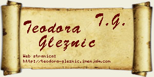Teodora Gležnić vizit kartica
